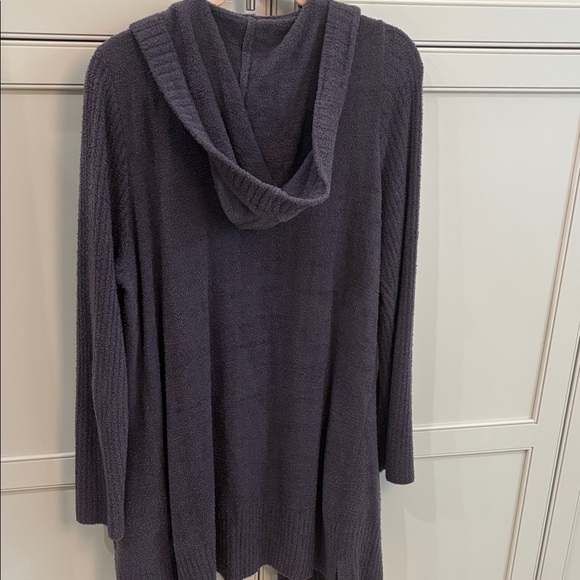 Barefoot Dreams Charcoal Hooded Cardigan - Picture 4 of 4